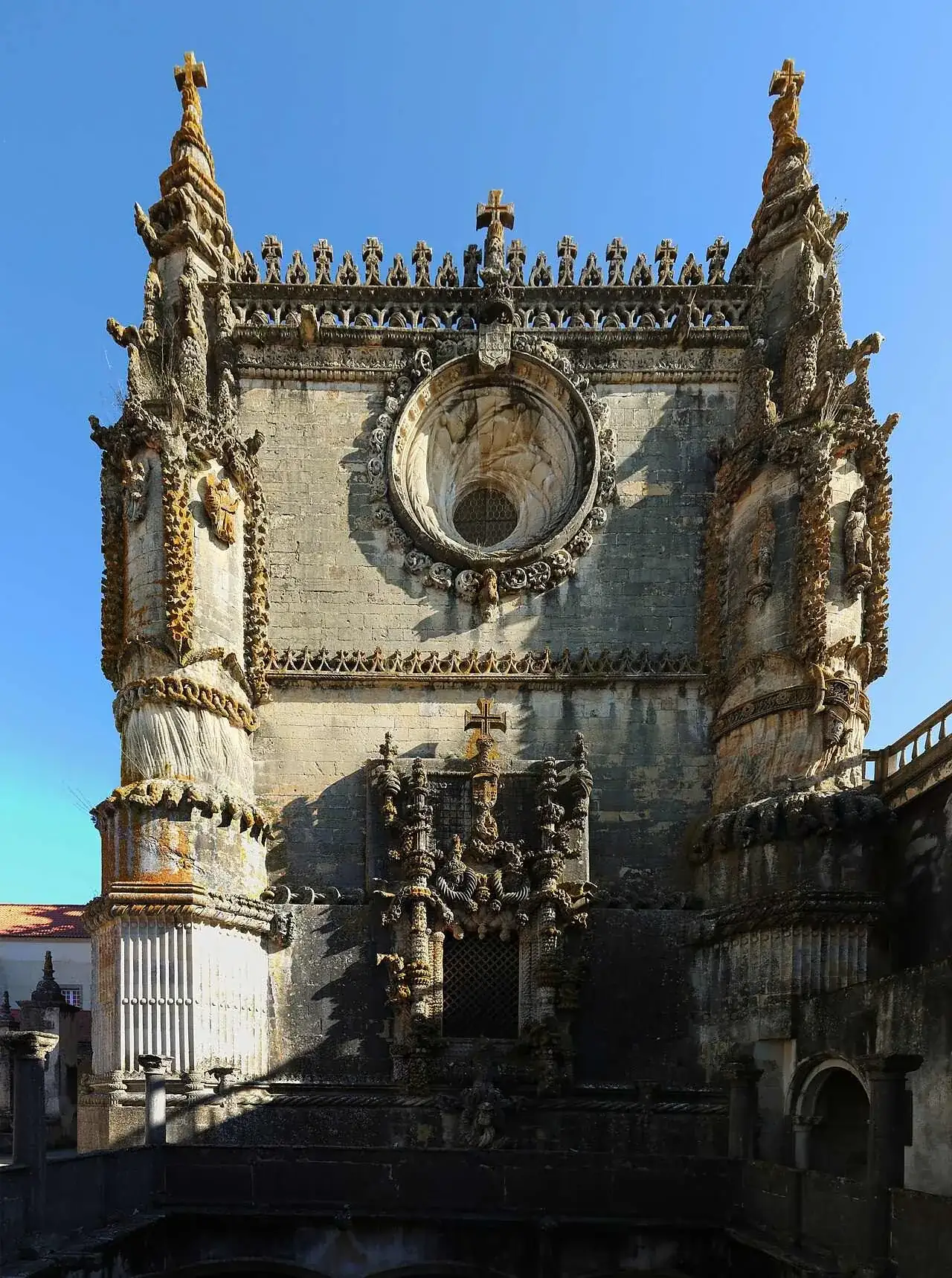 The west front of the church, with the Chapter House window set into it
