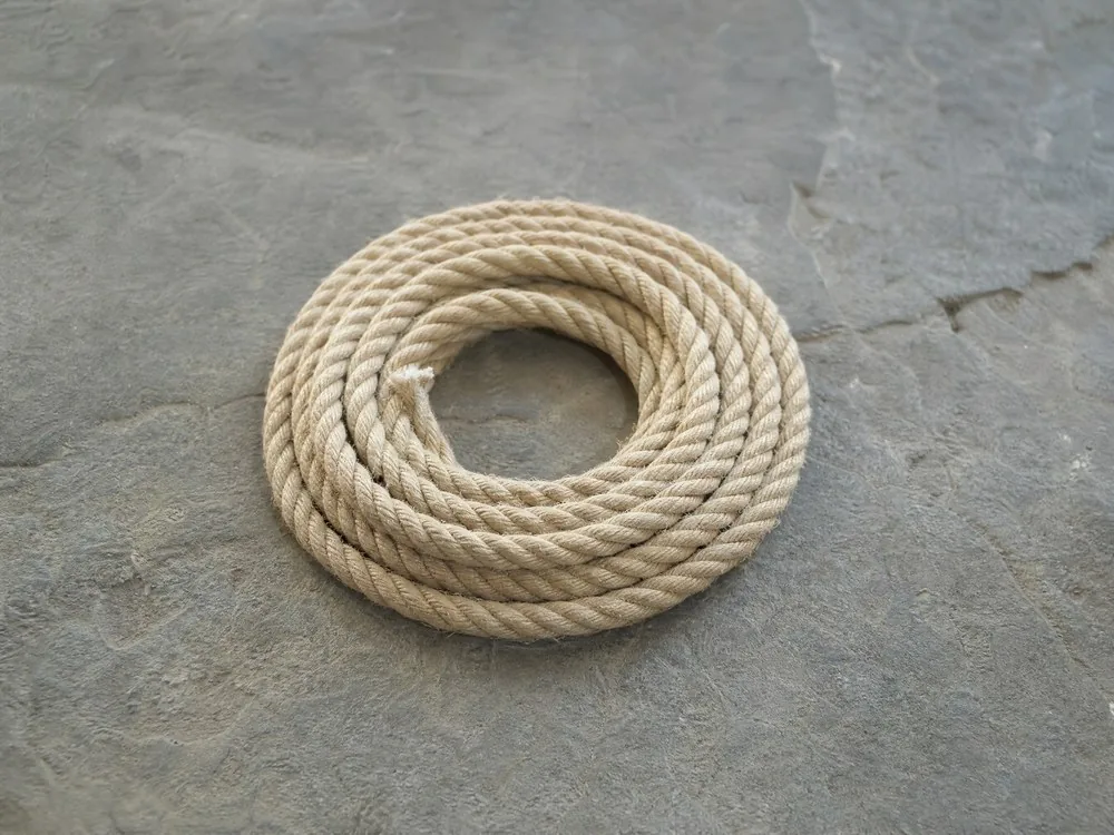 A coil of hemp rope